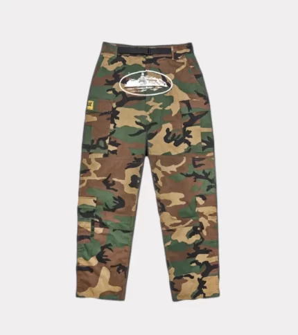 Corteiz 4Starz Guerillaz Woodland Camo Cargo